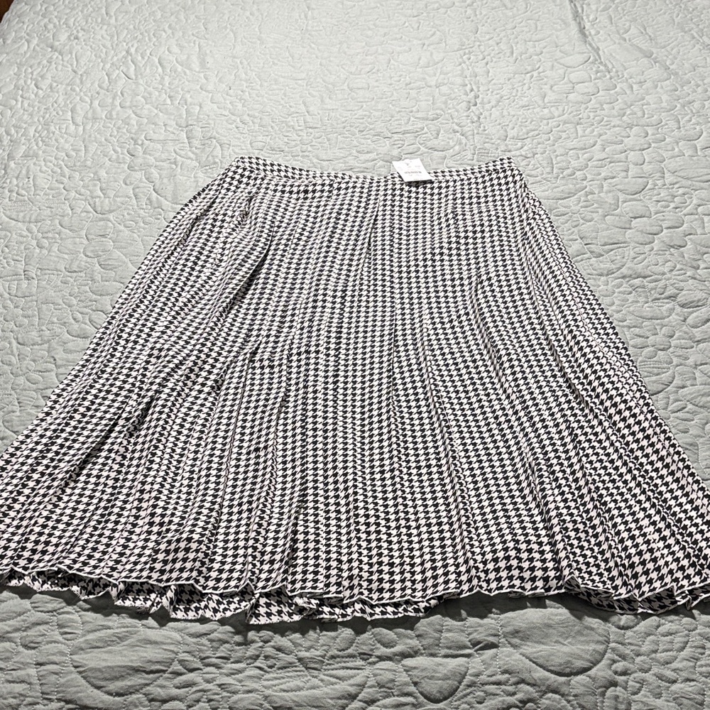 J. Crew Black and White A-Line Skirt